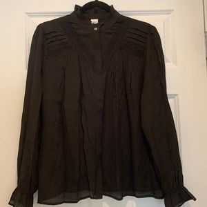 Gap black Victorian style top